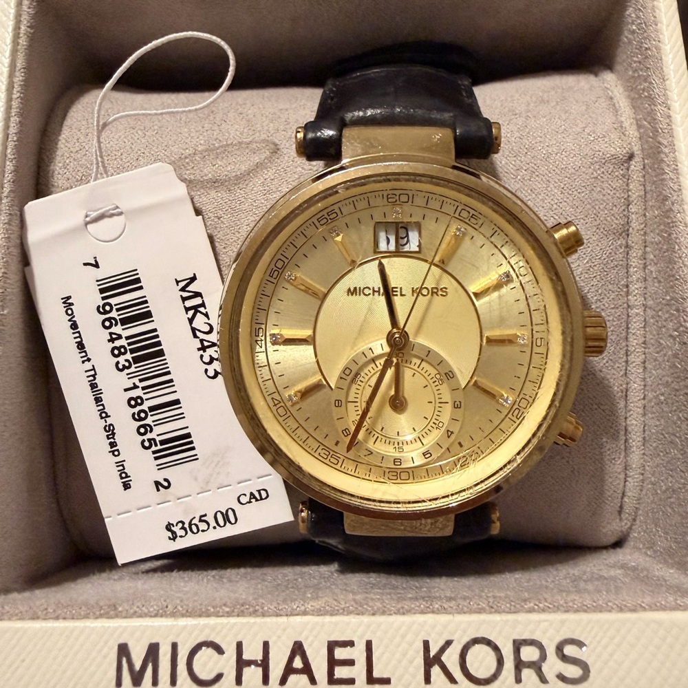 Michal kors wrist watch leather